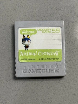 Tarjeta de memoria Animal Crossing Nintendo Gamecube 59 bloques DOL-008 OEM Foto 1 de 4