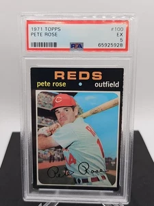 1971 Topps #100 Pete Rose PSA 5 EX *Cincinnati Reds* De colección Salón de la fama - Imagen 1 de 2