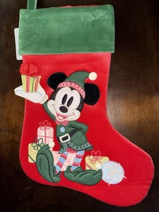 Disney Store Parks 18" Mickey Mouse Elfe 3D Weihnachtsstrumpf - Bild 1 von 4