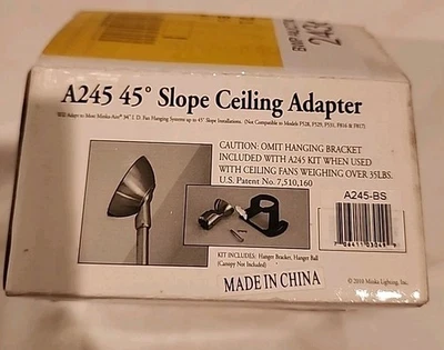 MinkaAire потолочный адаптер с наклоном 45 градусов A245-BS потолочные вентиляторы матовая сталь - Изображение 1 из 3