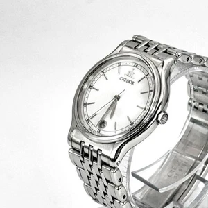 Orologio Seiko Credor 9572 6000 Quarzo 3 Mani Unisex SS Cassa Acciaio Inox - Foto 1 di 8