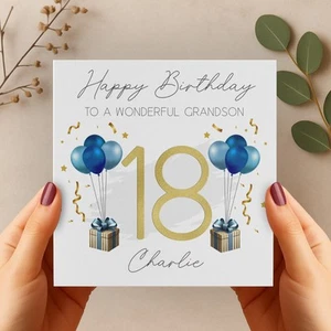 Personalised 18th Birthday Card for Him – Son, Grandson, Brother, Nephew, Friend - Picture 1 of 5