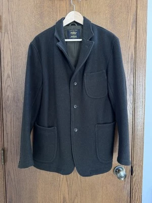 Golden Bear X Union Made 32oz Melton Wool Blazer L Great Cond Leather Accents - Image 1 of 4