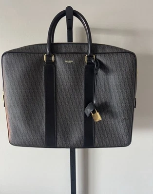 Maletín con monograma Saint Laurent Paris en lona y cuero Foto 1 de 4