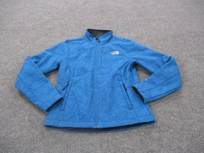 North Face Jacket Womens S Blue Floral Softshell Outdoors Hiking Fleece Lined - Image 1 of 4