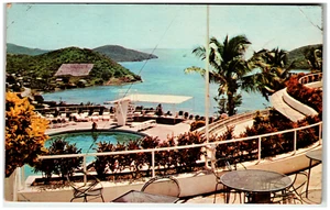 Postcard The Virgin Isle Hotel Pool Area and Harbor St. Thomas, Virgin Islands - Picture 1 of 2