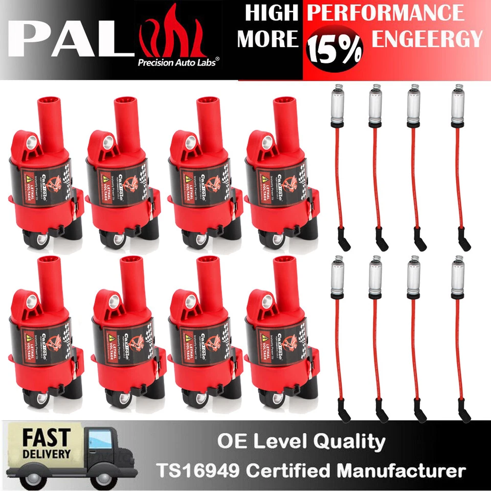 Bobinas de encendido y cables para Chevy Silverado 1500 Tahoe GMC Sierra 1500 2007-2016 Foto 1 de 4