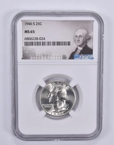 MS65 1946-S Washington Quarter NGC Special Label - Picture 1 of 7