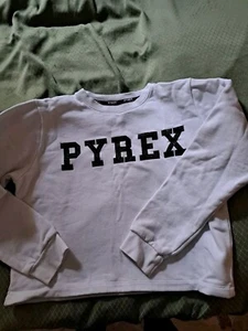Felpa Pyrex donna Taglia L Modello Corto Cotone Felpato - Foto 1 di 4
