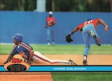 1991 Topps Stadium Club Vince Coleman New York Mets #498