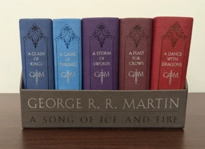 USED Song of Ice and Fire Book Box Set GOT Leather-Cloth George RR Martin - Picture 1 of 4
