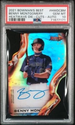 BENNY MONTGOMERY - 2021 BOWMAN'S BEST - HEAT WAVE DIE CUT /150  RC - PSA 10 - Image 1 of 2