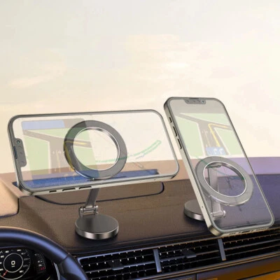 Magnetic cell Phone Holder Car Mount Dashboard Desktop Stand For iPhone Android - Image 1 of 4