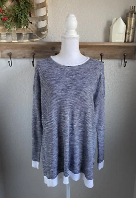 Suéter Eileen Fisher Mujer Informal Tejido Talla Pequeña Lino Orgánico Algodón Negro Foto 1 de 4