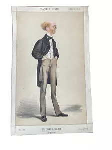 Vintage Vanity Fair Print, 9x13, Statesmen Number 114 June 8, 1872 - Bild 1 von 6