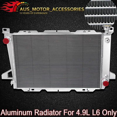 3 Row Aluminum Radiator For 1985-1997 1988 Ford F-150 F-250 F-350 Bronco 4.9L L6 Foto 1 de 4
