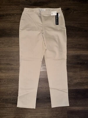 NUEVO CON ETIQUETAS VINTAGE Tapemeasure Caqui Cremallera Lateral Pantalones Talla 12 32x30 Tostado Tiro Alto 11.5" Foto 1 de 4