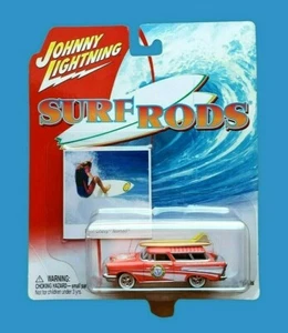 2003 Johnny Lightning 1957 CHEVY NOMAD Pink Surf Rods Series 1:64 Station Wagon - Picture 1 of 12