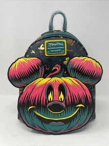 Disney Parks Halloween Mickey Pumpkin LOUNGEFLY RUCKSACK leuchtet im Dunkeln NEU - Bild 1 von 4