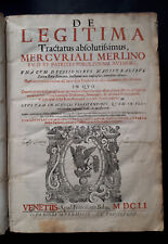 Merlini Mercuriale: De Legitima Tractatus Absolutissimus - Venezia 1651