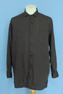 Yohji Yamamoto Y's for men Crunch Laine Wool Charcoal Men Shirt L/S L - Picture 1 of 11