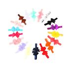  20pcs Baby Girls Toddler Infant Pure Color Ribbon Hair Bow Headbands (Assorted