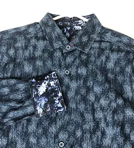 Robert Graham Flip Cuff Button Down Shirt Mens Medium - Picture 1 of 7