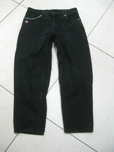 MONKI MOM JEANS 14 TAIKI HIGH WAIST BALLOON LEG black 31 W31 monkl embellish - Picture 1 of 11