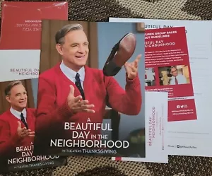 Paquete de prensa de películas A Beautiful Day in the Neighborhood 2019 Tom Hanks Mr. Rogers - Imagen 1 de 3