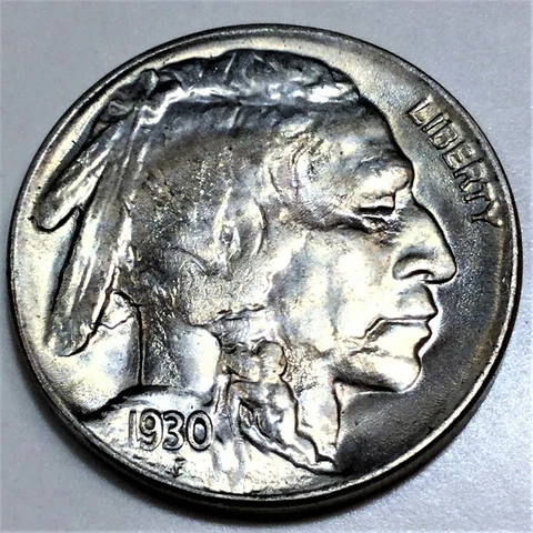 1930 Buffalo Nickel Beautiful Uncirculated Coin Cover
