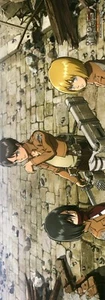 poster Attack on Titan anime Shingeki no Kyojin Eren Jaeger Mikasa Armin Arlart - Picture 1 of 2