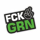 FCK GRN Grne Stinkefinger Greta Plakette Klima CO2 Auto Aufkleber Sticker Fun 