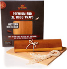 Grillart Premium BBQ Wood Wraps - 12 Stck XL Grillpapier – Zedernholz Zum Gril