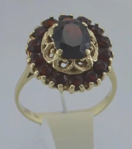 Anillo de mujer vintage con granate / oro amarillo 333 8 quilates (55 (17,5 mm Ø)* - Imagen 1 de 8