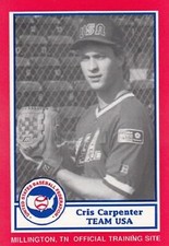 1990 Pan Am Team USA Red BDK #19 Cris Carpenter St. Louis Cardinals