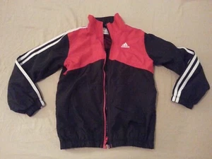 Boys adidas Jacket 7 Black Red Athletic Gym Workout Broken Zipper - Picture 1 of 4
