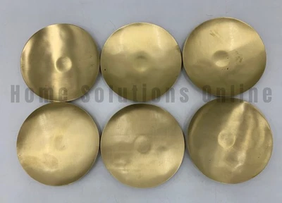 Platos de aperitivo de latón Pottery Barn Ávila S/6 oro 4,5" diámetro #A59C Foto 1 de 3