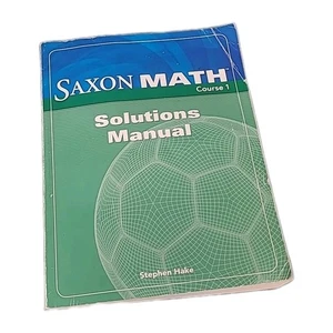 Saxon Math Course 1 Solution Manual Grade 6 2007 by Hake (2006, Trade Paperback) - Picture 1 of 11