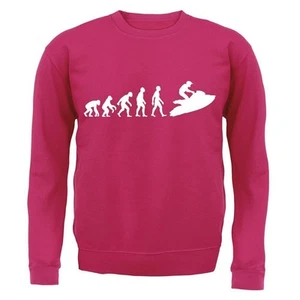 Evolution Of Man Jet Ski - Kids Hoodie / Sweater - Jet Skiing Skier Holiday - Picture 1 of 20