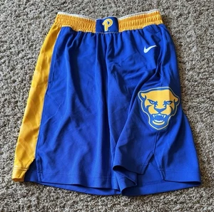 NEW Nike Pittsburgh Panthers Team Basketball Game Shorts Blue Men Medium Pitt - Picture 1 of 6