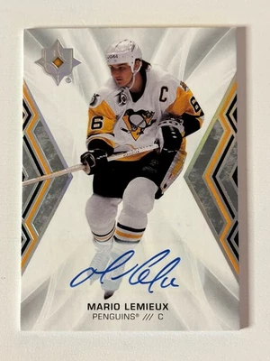 Mario Lemieux 2021-22 Upper Deck Ultimate Collection autógrafo en tarjeta #100 Foto 1 de 2
