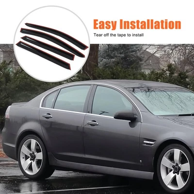 Protectores de lluvia de ventana visera protector de lluvia deflectores de viento para Pontiac G8 2008-2009 EE. UU. Foto 1 de 4