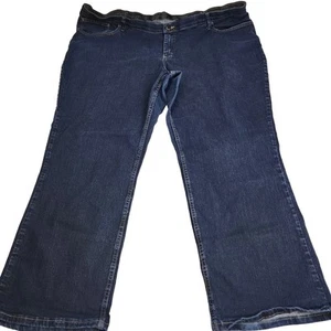 Pantalones de mezclilla Riders by Lee lavado oscuro cremallera pierna recta para mujer talla grande 26W - Imagen 1 de 10