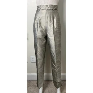 J PETERMAN COMPANY METALLIC SILK PANT TOP SET 2 - Picture 1 of 15