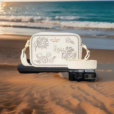 NWT Kate Spade KK958 Madison Perforated Camera Bag Crossbody In Meringue - Image 1 of 4