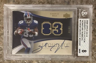 2006 UD EXQUISITE COLLECTION GIANTS SINORICE MOSS ROOKIE RC SIGNATURE NUMBERS!!! - Image 1 of 2