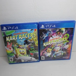 Lot of 2 PS4 Games -Nickelodeon Kart Racers  Part 1 And Part 2 TESTED - Picture 1 of 3
