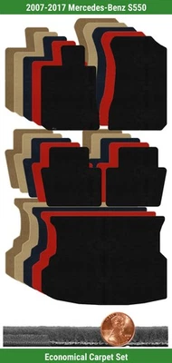 Juego de alfombrillas Velourtex personalizadas para Mercedes-Benz S550 2007-2017 (5 piezas) #Z36 Foto 1 de 4