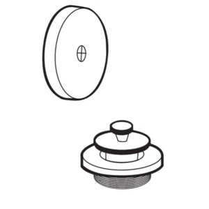 Moen T90331 1-1/2" Threaded Tub Drain Kit with Push-N-Lock Drain Assembly, Chrom - Picture 1 of 1