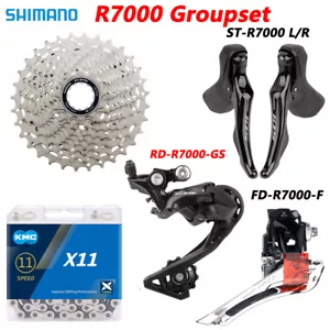 Shimano 105 R7000 11 Speed Groupset Road Bike Front Rear Derailleur GS Cassette - Picture 1 of 17